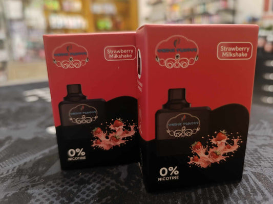 Unique Flavour Strawberry Milkshake 10000 Puffs Pre Filled Pods Replacement 0%