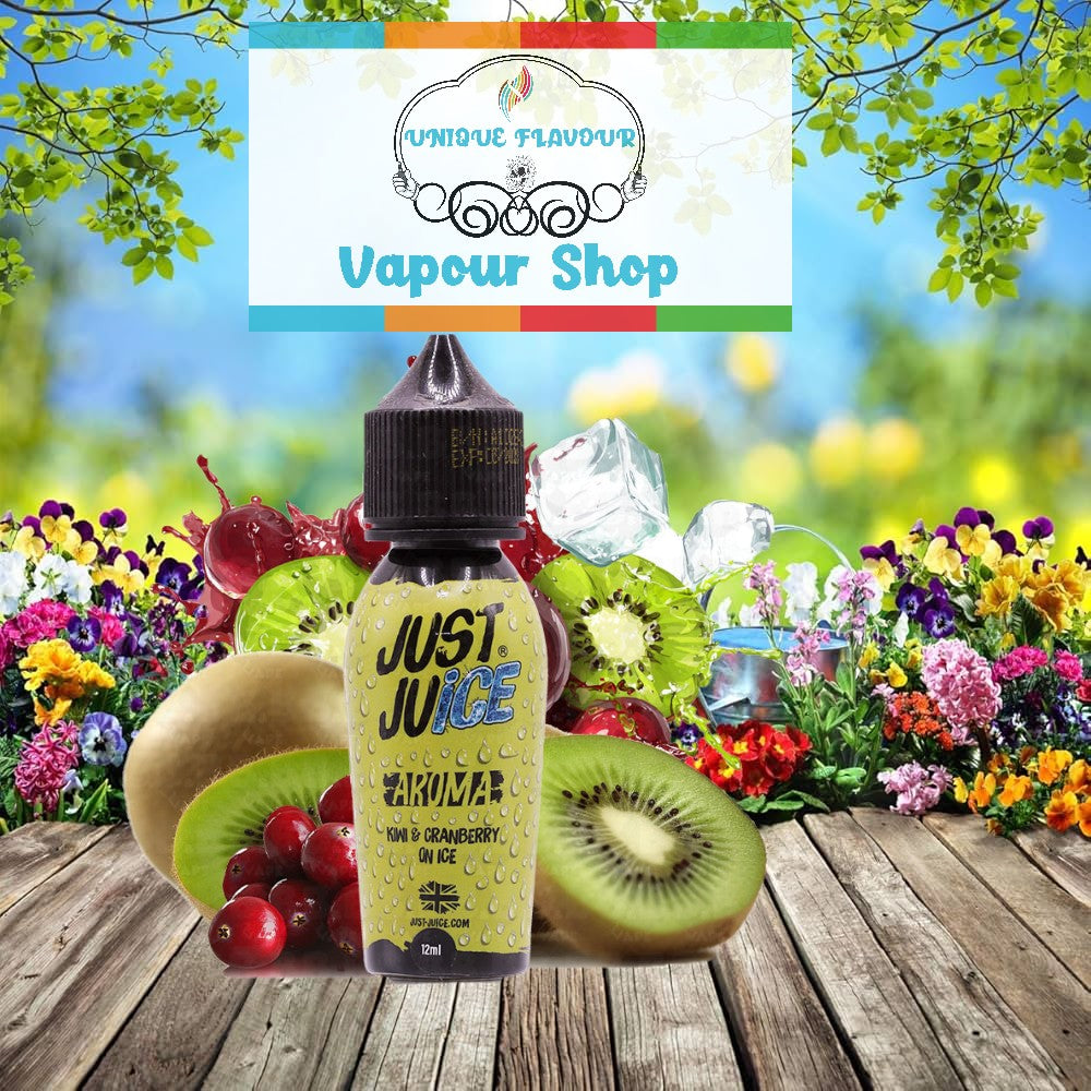 Just Juice Kiwi Cranberry On Ice 12ml/60ml Kiwi, Cranberry, Colada & Ice