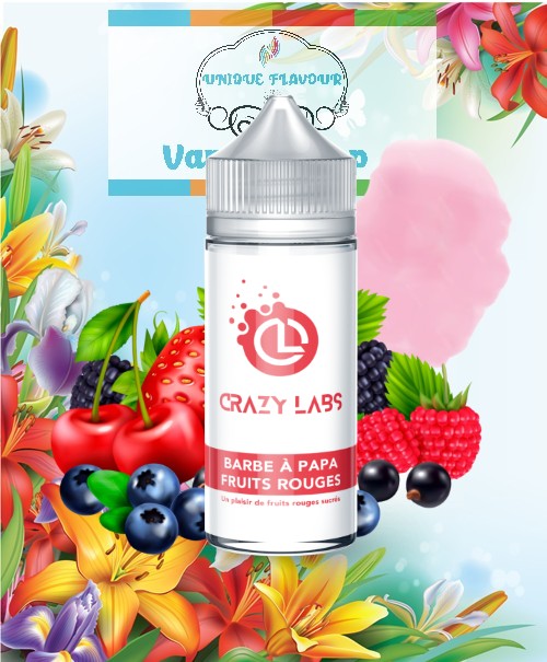 Crazy Labs-Red Fruits Cotton Candy-Shortfill-0mg