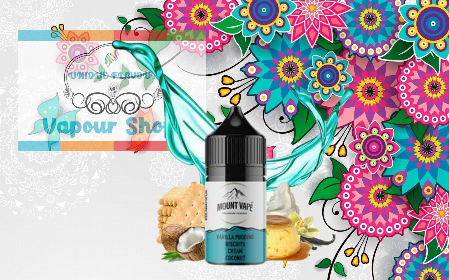 Mount Vape Vape Vanilla Pudding Cookies Cream Coconut Flavor Shoot Longfill 10/30ml