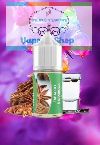 SVAPONEXT MINI SHOT VAPE - TABACCO E SAMBUCA 10ml/30ml Flavorshot Longfill