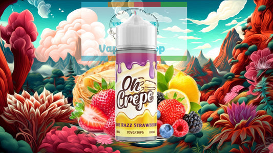 Oh Crepe-Blue Razz Strawberry Shortfill 100ml