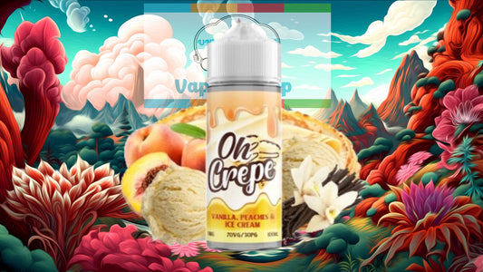 Oh Crepe -Vanilla Peaches & Ice Cream  Shortfill 100ml