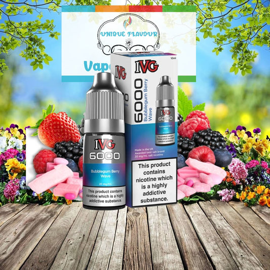 IVG 6000 Salt Bubblegum Berry Wave 10 ml