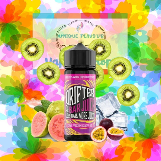 Drifter Bar Kiwi Paasion Guava Ice Shortfill 100ml