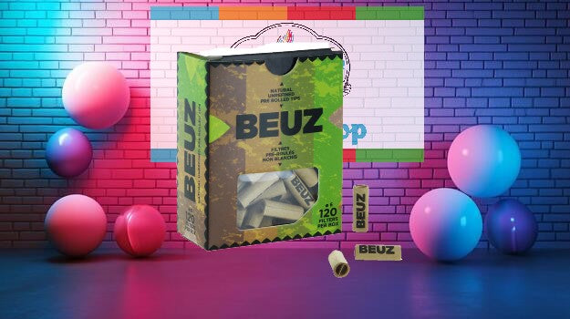 Beuz Unrefined Pre-Rolled Cardboard Filter Tips
